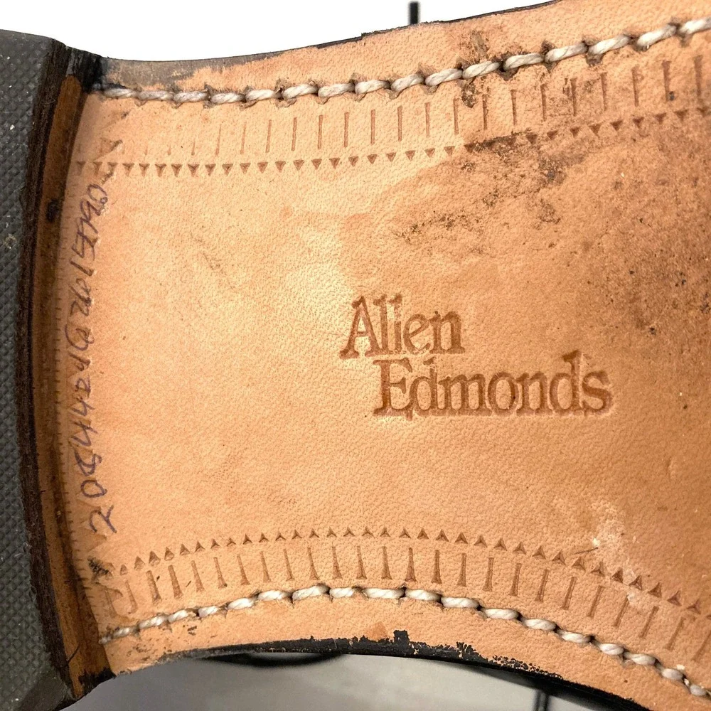 Allen Edmonds Richmond Wingtips Dress Shoes Mens 12 C Narrow Black Leather